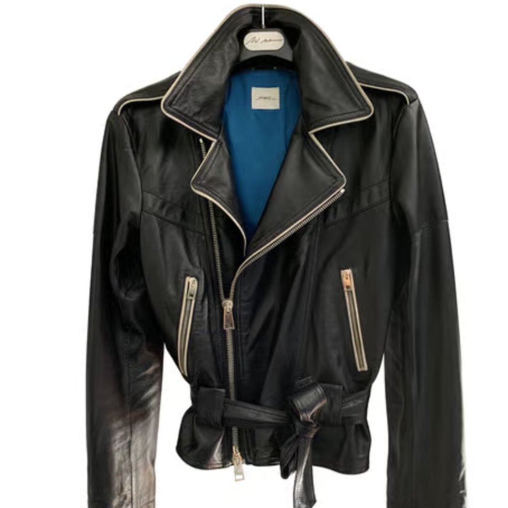 Merci Italia black leather jacket